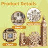 Music Park - 3D Wooden Puzzle Big Ben Model Kits Desktop Clock DIY Building Blocks Creative Gift Home Decor for Family Unique Christmas Gift