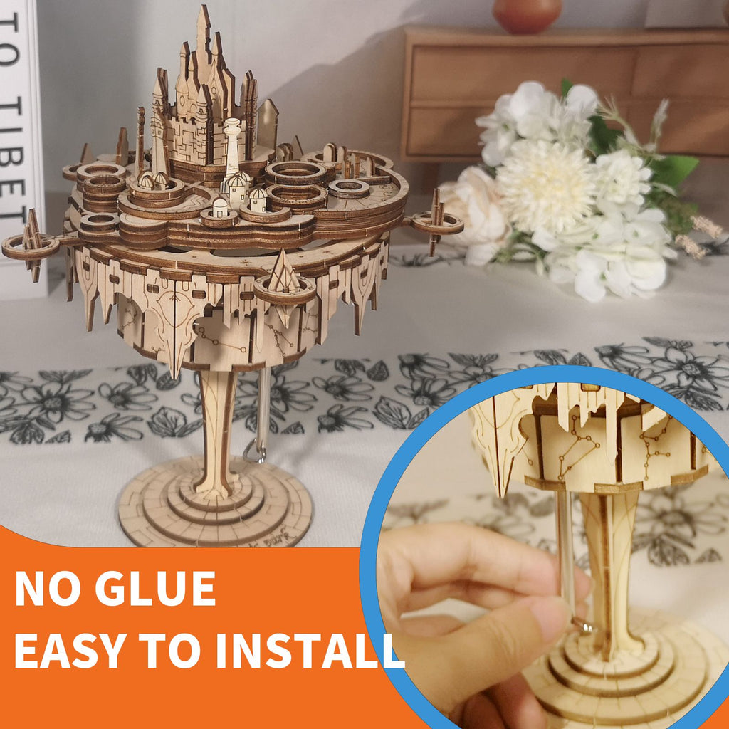 Music Park - 3D Wooden Puzzles Music Box kits You are My Sunshine Castle Building Model DIY Crafts Birthday Gift for Women