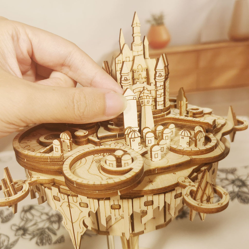 Music Park - 3D Wooden Puzzles Music Box kits You are My Sunshine Castle Building Model DIY Crafts Birthday Gift for Women