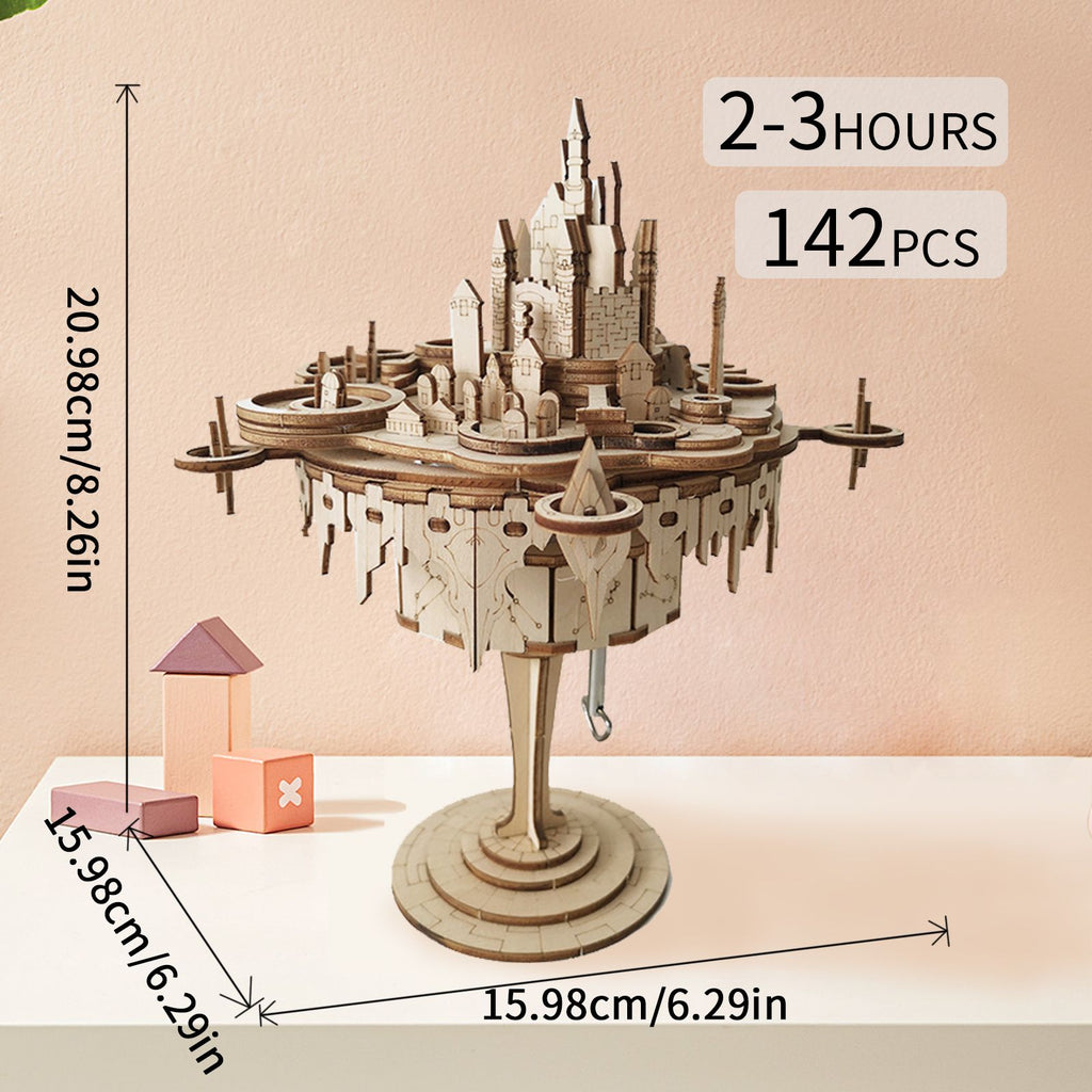 Music Park - 3D Wooden Puzzles Music Box kits You are My Sunshine Castle Building Model DIY Crafts Birthday Gift for Women