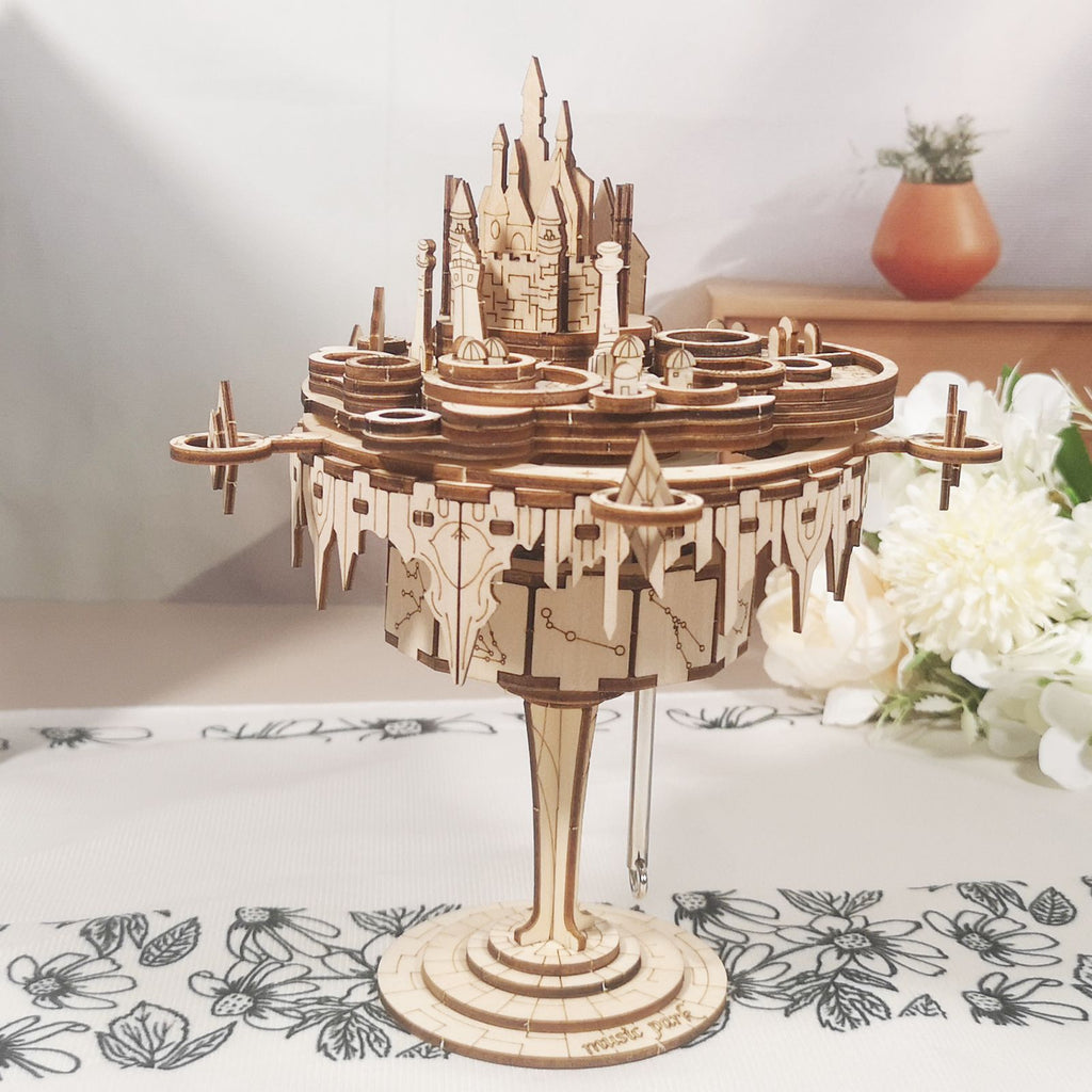 Music Park - 3D Wooden Puzzles Music Box kits You are My Sunshine Castle Building Model DIY Crafts Birthday Gift for Women