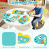 inQ Boutique - 11-in-1 Dinosaur Activity Wall Busy Board Panels-- Wooden Sensory Toy-Green