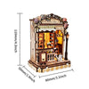 Music Park - 3d wooden puzzle for adults Morning Dew Florist book nook with lights model kit dollhouse DIY miniature house Birthday and Christmas gifts