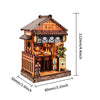 Music Park - 3d wooden puzzle for adults Noren Food House book nook with lights model kit dollhouse DIY miniature house Birthday and Christmas gifts