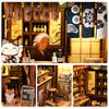 Music Park - 3d wooden puzzle for adults Serene Izakaya book nook with lights model kit dollhouse DIY miniature house Birthday and Christmas gifts