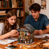 Music Park - 3d wooden puzzle for adults Serene Izakaya book nook with lights model kit dollhouse DIY miniature house Birthday and Christmas gifts
