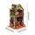 Music Park - 3d wooden puzzle for adults Owl Library book nook with lights model kit dollhouse DIY miniature house Birthday and Christmas gifts