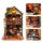 Music Park - 3d wooden puzzle for adults Owl Library book nook with lights model kit dollhouse DIY miniature house Birthday and Christmas gifts