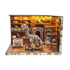Music Park - 3d wooden puzzle for adults Dinosaur Laboratory book nook with lights model kit dollhouse DIY miniature house Birthday and Christmas gifts