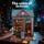 Music Park - 3d wooden puzzle for adults Dark Cottage book nook with lights model kit dollhouse DIY miniature house Birthday and Christmas gifts