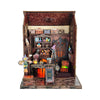 Music Park - 3d wooden puzzle for adults Dark Cottage book nook with lights model kit dollhouse DIY miniature house Birthday and Christmas gifts