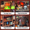 Music Park - 3d wooden puzzle for adults Dark Cottage book nook with lights model kit dollhouse DIY miniature house Birthday and Christmas gifts