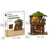 Music Park - MUSIC PARK 3D Wooden Puzzle For Adults Forest Whisper Tea Book Nook DIY Miniature House Assembly Model Stress Relief Toy Home Decor Gifts