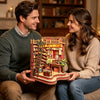 Music Park - 3d wooden puzzle for adults Winding Lane Library book nook with lights model kit dollhouse DIY miniature house Birthday and Christmas gifts