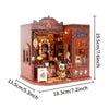 Music Park - 3d wooden puzzle for adults Old Lane Sound Box House book nook with lights model kit dollhouse DIY miniature house Birthday and Christmas gifts