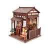 Music Park - 3d wooden puzzle for adults The Cherry Blossom Hut book nook with lights model kit dollhouse DIY miniature house Birthday and Christmas gifts