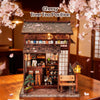Music Park - 3d wooden puzzle for adults The Cherry Blossom Hut book nook with lights model kit dollhouse DIY miniature house Birthday and Christmas gifts