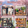 Music Park - 3d wooden puzzle for adults The Cherry Blossom Hut book nook with lights model kit dollhouse DIY miniature house Birthday and Christmas gifts