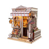 Music Park - 3d wooden puzzle for adults Sweet Eaves Florist book nook with lights model kit dollhouse DIY miniature house Birthday and Christmas gifts