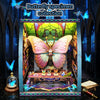 Music Park - 3d wooden puzzle for adults Butterfly Specimen Museum book nook with lights model kit dollhouse DIY miniature house Birthday and Christmas gifts