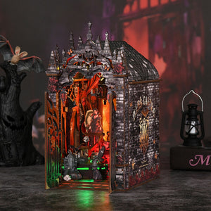 Music Park - 3D Wooden Puzzle For Adults Eternal Night Dark Castle DIY Miniature House Assembly Model Stress Relief Toy Home Decor Gifts