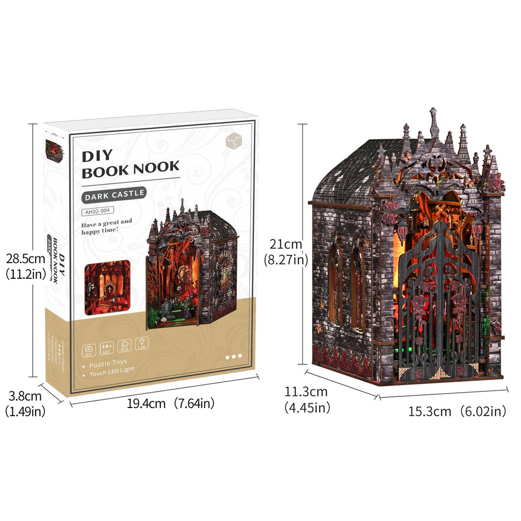 Music Park - 3D Wooden Puzzle For Adults Eternal Night Dark Castle DIY Miniature House Assembly Model Stress Relief Toy Home Decor Gifts
