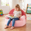 inQ Boutique - Pink Kids Sofa, Soft Teddy Fleece Foam Couch with Carry Handle & Removable Machine-Washable Cover