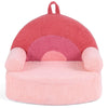 inQ Boutique - Pink Kids Sofa, Soft Teddy Fleece Foam Couch with Carry Handle & Removable Machine-Washable Cover