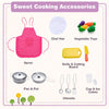 inQ Boutique - Interactive Kids Play Kitchen with Ice Maker & Chalkboard, Corner Design Pretend Cooking Set with Realistic Sound Effects-Pink