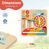 inQ Boutique - Montessori Wooden Time Learning Clock for Kids 3+, All-in-One Calendar Season Weather Educational Toy