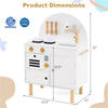 inQ Boutique - White Wooden Kids Play Kitchen with Interactive Stove & Sink, ASTM/CPSIA Compliant Pretend Cooking Set for Ages 3+