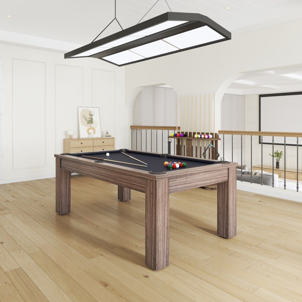 4 Supply - 7ft 3-in-1 Multi-Functional Pool Table with Benches (Pool Table + Ping Pong Table + Dining Table)