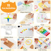 inQ Boutique - 11-in-1 Montessori Owl Activity Wall - STEM Sensory Busy Board with Magnetic Whiteboard, 3+ Years Old