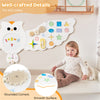 inQ Boutique - 11-in-1 Montessori Owl Activity Wall - STEM Sensory Busy Board with Magnetic Whiteboard, 3+ Years Old