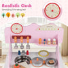 inQ Boutique - Pink Wooden Toddler Play Kitchen with Sink & Accessories, Safe Gift for Kids 3+