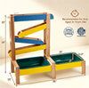 inQ Boutique - 3-in-1 Kids Sand Water Play Table, Fir Wood Outdoor Sensory Activity Table with Faucet & Accessories, Double Basin Play Toy for Toddlers Ages 3+