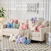 Bright Living - Bow Pillow Decorative Pillows Aesthetic Home Decor Soft Seat Cushions Cute Throw Pillow for Couch Bow Room Decor Pink 12 * 9inch