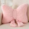 Bright Living - Bow Pillow Decorative Pillows Aesthetic Home Decor Soft Seat Cushions Cute Throw Pillow for Couch Bow Room Decor Pink 12 * 9inch