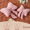 Bright Living - Bow Pillow Decorative Pillows Aesthetic Home Decor Soft Seat Cushions Cute Throw Pillow for Couch Bow Room Decor Pink 12 * 9inch