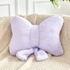Bright Living - Lavender Bow Pillow, Soft Bow Decorative Pillows with Faux Rabbit Fur, Cute 16'' Bow Throw Pillows, Aesthetic Home Decor Bow Shaped Plush Pillow for Bedroom Sofa Couch