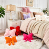 Bright Living - Lavender Bow Pillow, Soft Bow Decorative Pillows with Faux Rabbit Fur, Cute 16'' Bow Throw Pillows, Aesthetic Home Decor Bow Shaped Plush Pillow for Bedroom Sofa Couch
