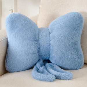 Bright Living - Bowknot Throw Pillows Bow Decorative Pillow Aesthetic Home Decor Knot Plush Pillows Soft Seat Cushions Cute Throw Pillow for Couch Bow Room Decor