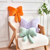 Bright Living - Sage Green Bow Pillow, Soft Bow Decorative Pillows with Faux Rabbit Fur, Cute 16'' Bow Throw Pillows, Aesthetic Home Decor Bow Shaped Plush Pillow for Bedroom Sofa Couch