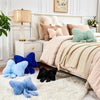 Bright Living - Sage Green Bow Pillow, Soft Bow Decorative Pillows with Faux Rabbit Fur, Cute 16'' Bow Throw Pillows, Aesthetic Home Decor Bow Shaped Plush Pillow for Bedroom Sofa Couch
