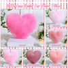 Bright Living - 6 Pcs Faux Rabbit Fur Heart Pillows Fluffy Heart Throw Pillows Cute Couch Cushion Soft Decorative Throw Cushion for Bed Sofa Girls Women(12 x 11 Inch,Pink Series)