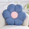 Bright Living - Flower Pillow Cute Decorative Throw Pillow with Faux Rabbit Fur Soft Daisy Plush Floor Cushion Aesthetic Flower Shaped Pillow Home Decor for Bed Sofa Couch (Dusty Blue, 14.9 Inch)