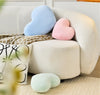 Bright Living - Heart Pillow Cute Fuzzy Pillows Throw Pillows for Bed Livingroom Home Decor Cushion Decorative Aesthetic Preppy Pillows Blue,Small 13''x10''