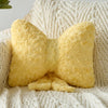 Bright Living - Bow Pillow, Decorative Bow Pillows with Soft Plush for Couch Bed, Bow Shaped Throw Pillow Room Decor for Bedroom, Bow Decorative Pillow for Living Room (Goose Yellow, Small-12 Inches)
