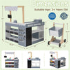 inQ Boutique - Gray Wooden Kids Supermarket Playset with Vending Machine, 90.17×78.74×104.14cm Grocery Store Toy with Shopping Cart for 3+