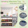 inQ Boutique - Gray Wooden Kids Supermarket Playset with Vending Machine, 90.17×78.74×104.14cm Grocery Store Toy with Shopping Cart for 3+